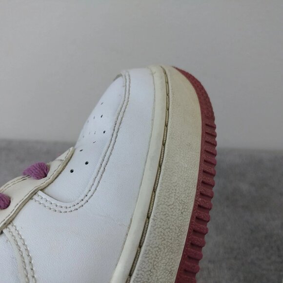 Nike Air Force 1 White Light Bordeaux Kids 6Y Shoes Low Top DH9600-101 Girls - Picture 11 of 12
